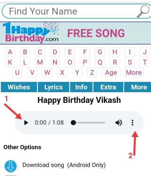 Birthday song with name